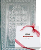 Modefa Alfombra de oración de terciopelo con cuentas de oración Ramadán Eid...