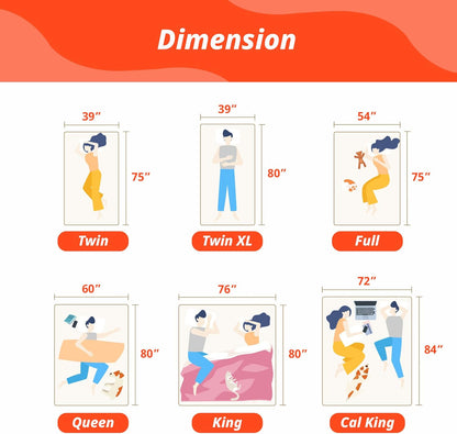 Colchón de espuma viscoelástica de lujo PrimaSleep de 17, 23 y 28cm, Espuma,