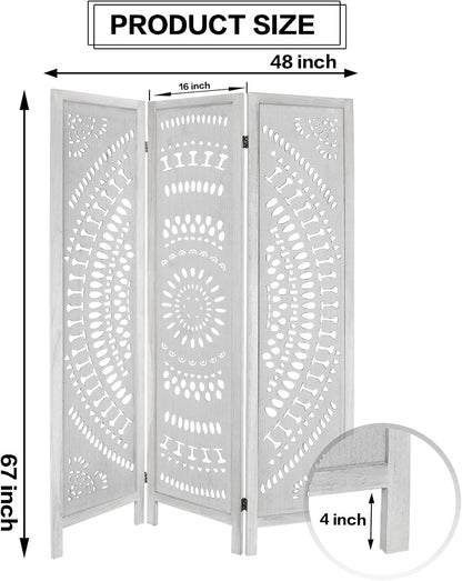 Divisores de habitación de madera de 3 paneles totalmente montados de 5.6 pies