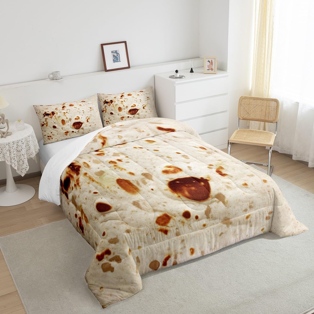 Feelyou Juego de ropa de cama de tortilla de burritos para adultos y niños,...