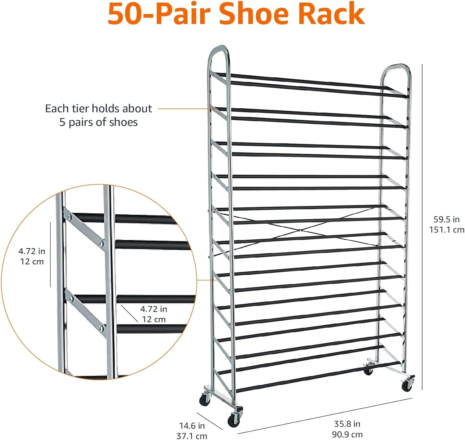 Tienda Basics - Organizador para 50 pares de zapatos