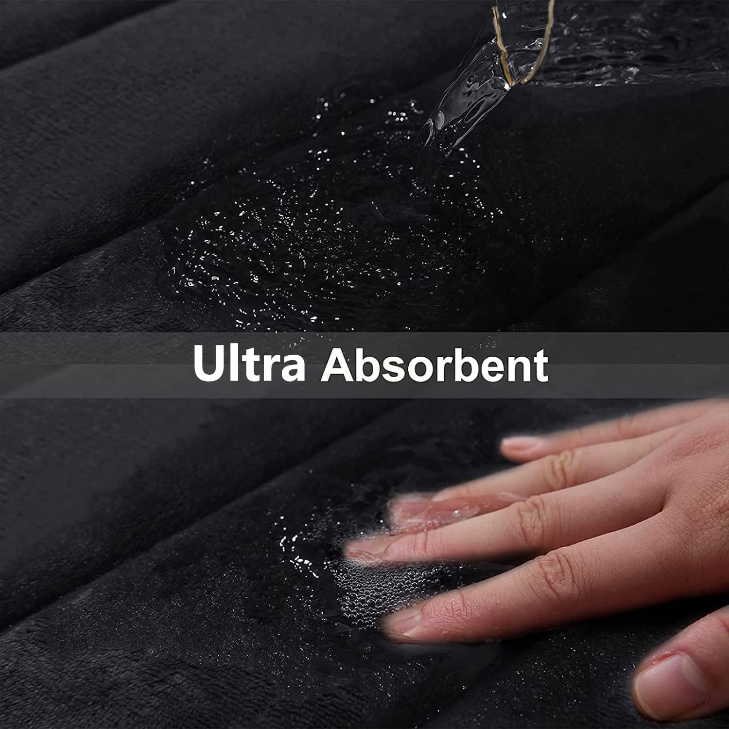 Tapetes de baño de espuma viscoelástica suaves, antideslizantes y absorbentes,...
