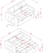 Sofá cama convertible 3 en 1, tamaño individual, sofá biplaza nido de 55.5...