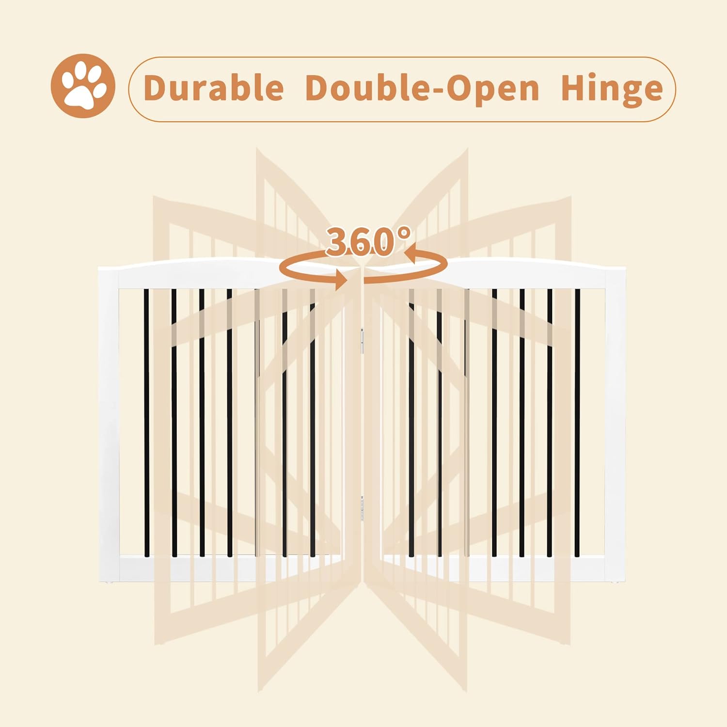Puerta independiente para mascotas para perros, puerta plegable de madera para...