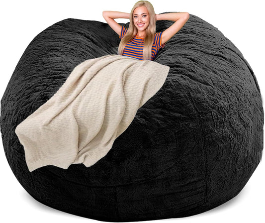 Funda para silla de puf gigante (sin relleno, solo funda), para adultos,