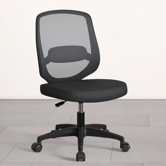 Silla Giratoria Ergonómica De Escritorio, Ajustable Y Soporte Lumbar KIZECK, Negro