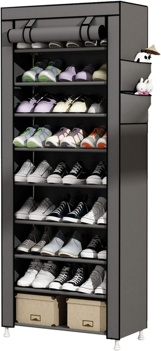 udear 10 tier organizador de zapatos portable y ajustable resistente con...