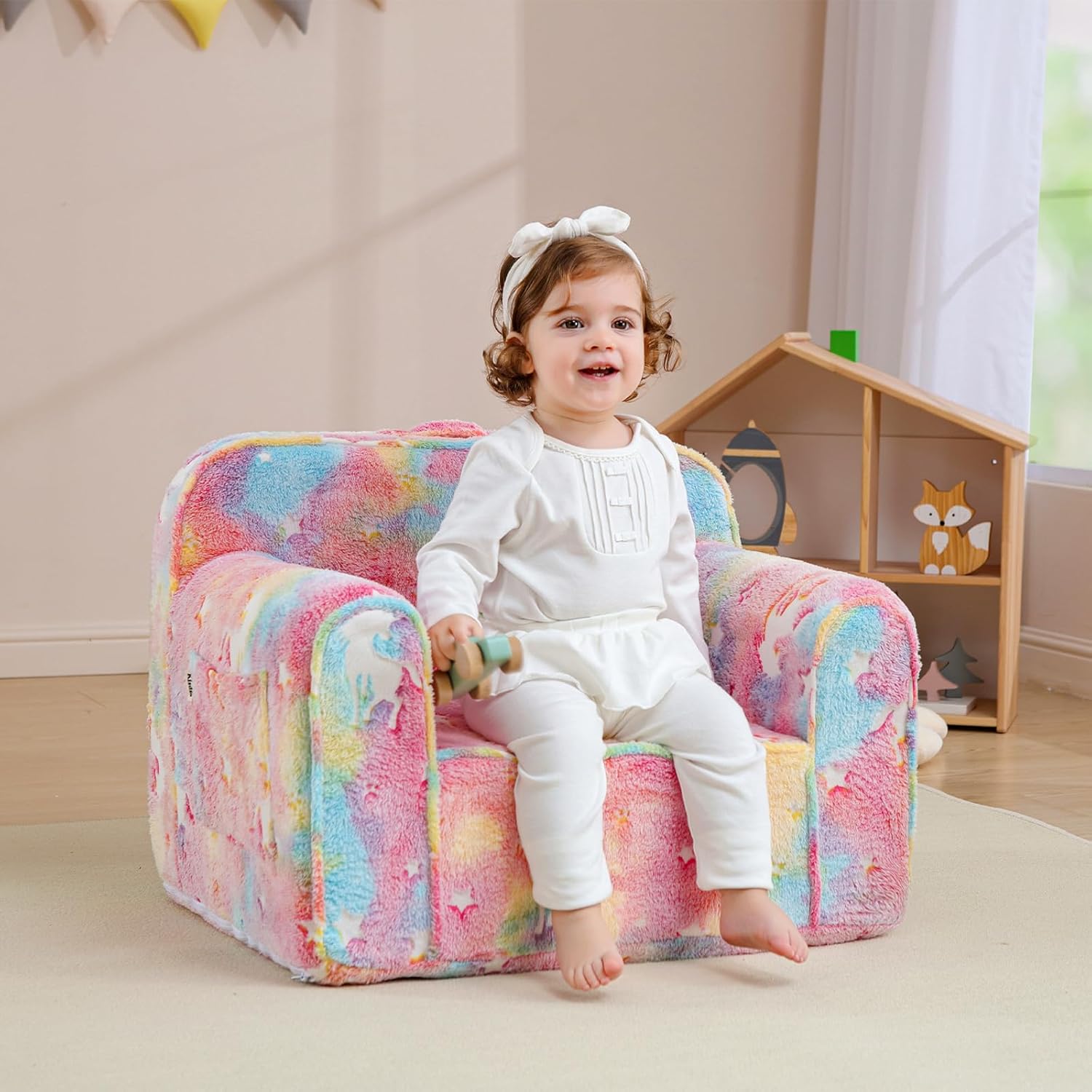 Cómoda silla para niños, silla de espuma para niños, sillón para niños...