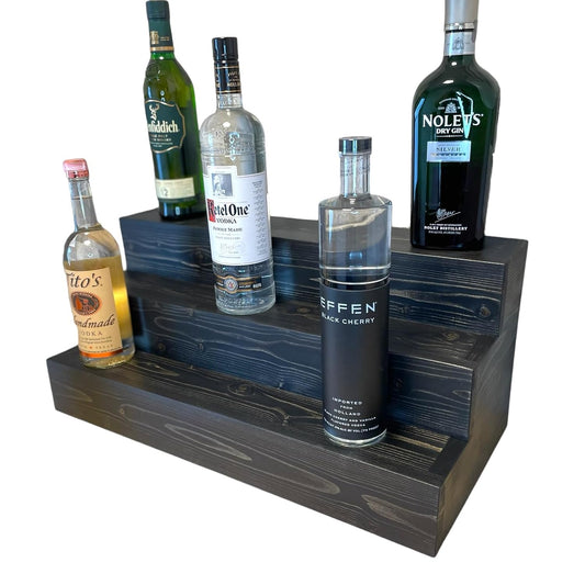 Handmade Tiered Display Shelving Three Tier Bar Display Bar Organizer Liquor