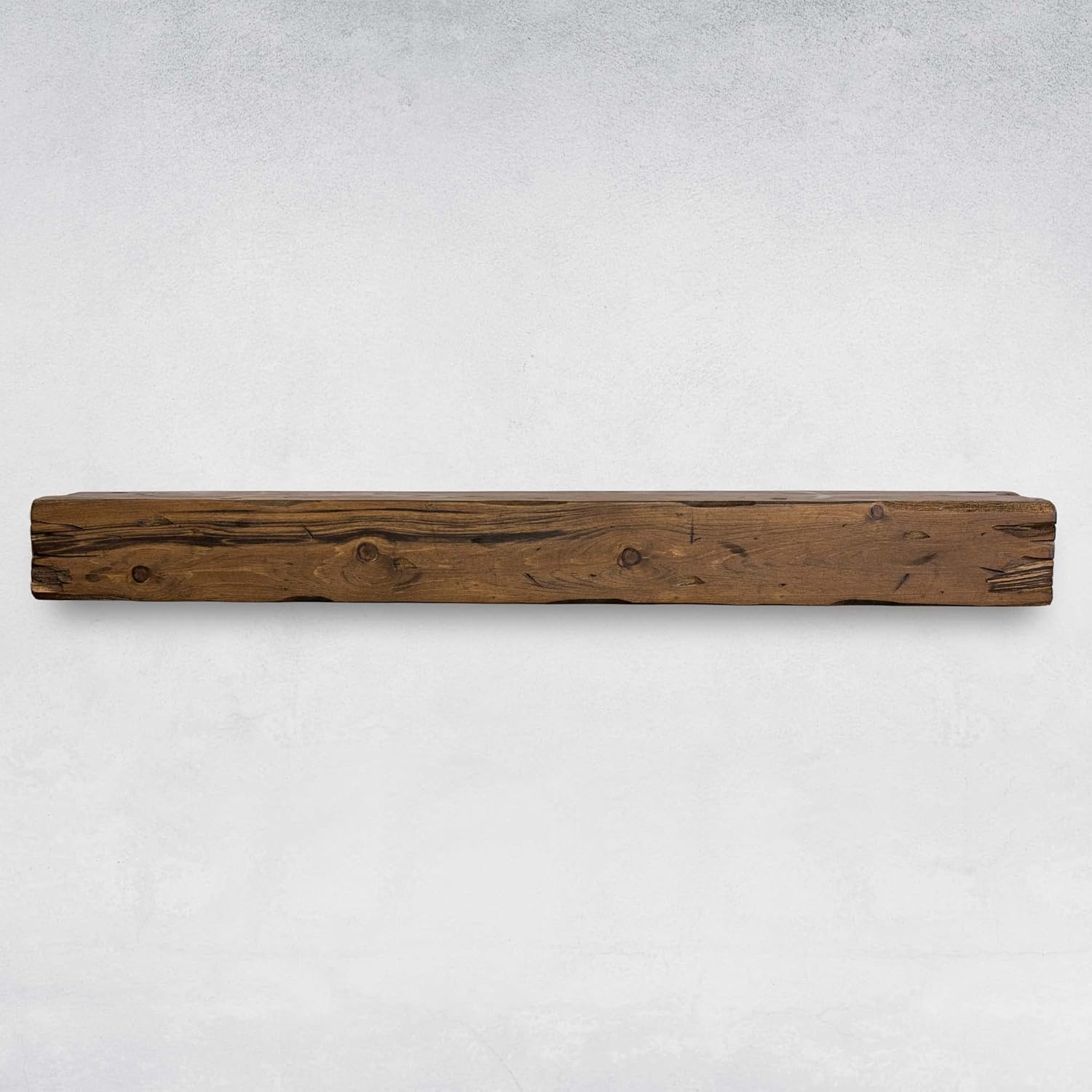 URBANDI - Repisa para chimenea, envejecida, rústica, flotante, moderna, madera...