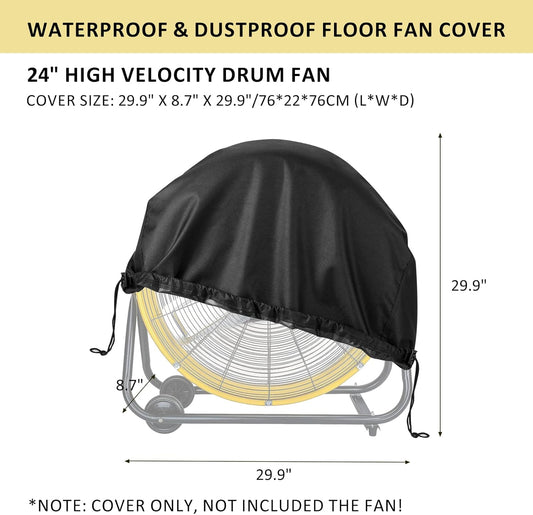 KINPEE Cubierta de ventilador industrial, impermeable y a prueba de polvo para...