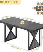 Mesa de comedor de granja para 6-8 personas, mesa de comedor rectangular de