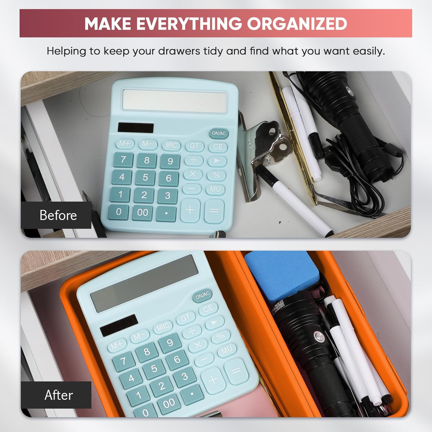 Organizador de cajones de escritorio de 32 piezas, bandeja de organización de...
