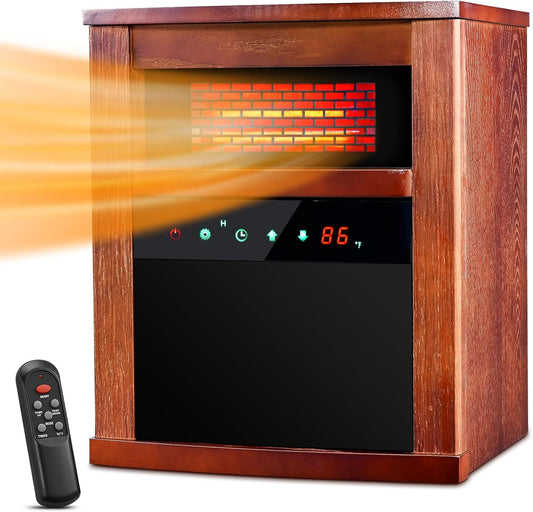 Air Choice Calentador de espacio eléctrico, calentador infrarrojo de 1500 W con...