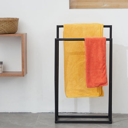 Toalleros para baño, 2 niveles de acero inoxidable para toalla de baño, estante