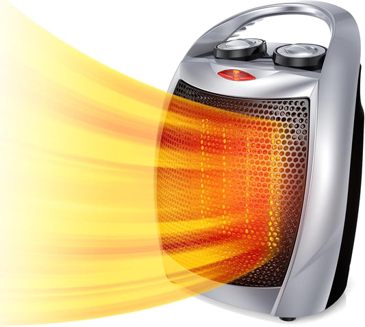 Rintuf Small Space Heater, 1500W Electric Heater, PTC Fast Heating Ceramic...