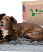 Furhaven Acogedora cama de espuma viscoelástica para perros grandes con cojines...