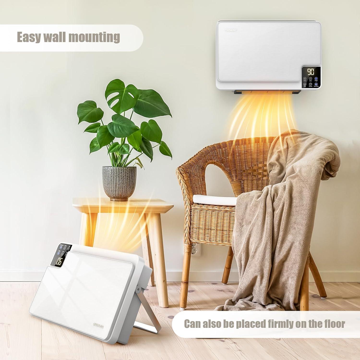 Calentador eléctrico para uso en interiores, calentador de pared enchufable de