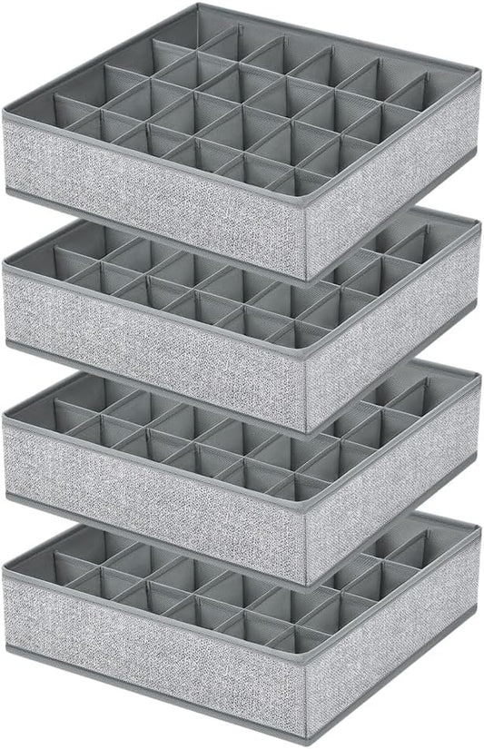 Organizador de calcetines para cajón, paquete de 4, organizador de cajones de...