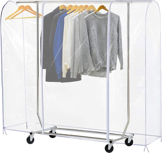 Ruibo Funda transparente para perchero de ropa con 2 cremalleras