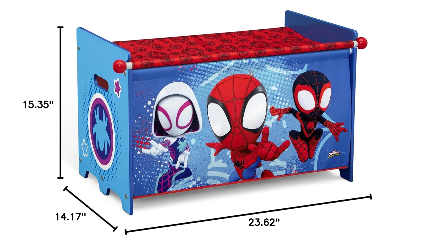 Delta Children Marvel Spidey and His Amazing Friends - Caja de juguetes con...