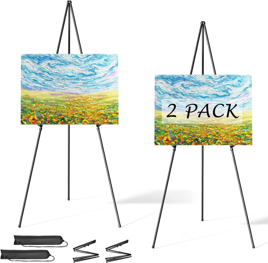 Soporte de caballete para exhibición, caballete portátil de pintura de 63...