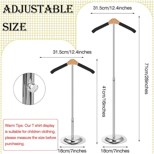 Pantalla de camiseta ajustable para niños, soporte de hombro flexible, estante...