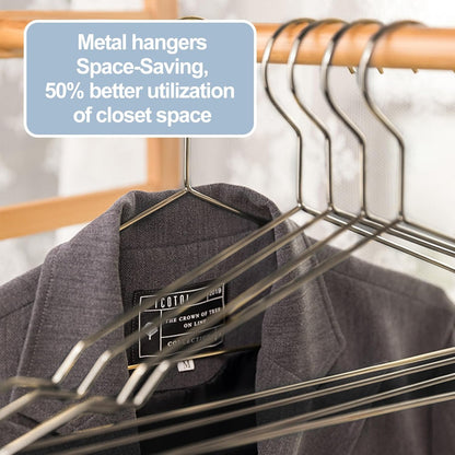 Paquete de 30 perchas de metal resistentes, resistentes de alambre fuerte con
