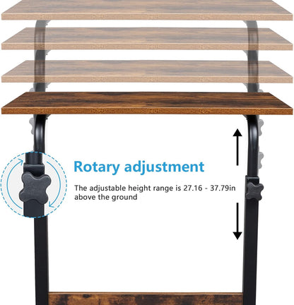 Mesa de TV ajustable con ruedas, mesa lateral para aperitivos con ruedas, mesa