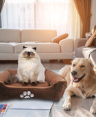 Happycare Textiles - Cama para perro rectangular larga para mascotas con...