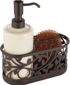 iDesign - Juego de dispensador de jabón de baño de cerámica con bomba de jabón...