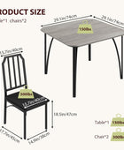 IDEALHOUSE Juego de 2 sillas de mesa de comedor para 2, juego de 2 sillas de