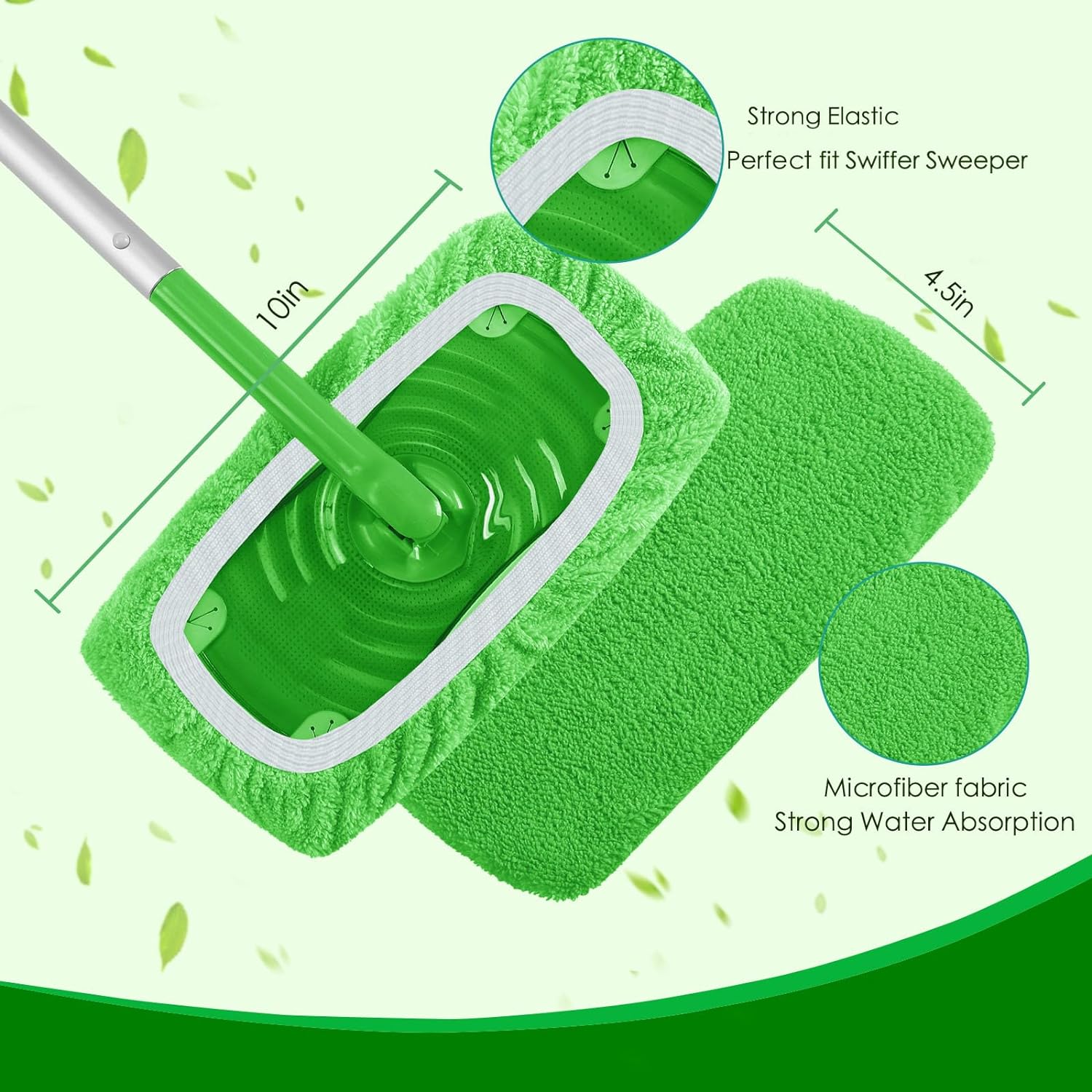 Almohadillas de fregona reutilizables compatibles con trapeador Swiffer Sweeper...