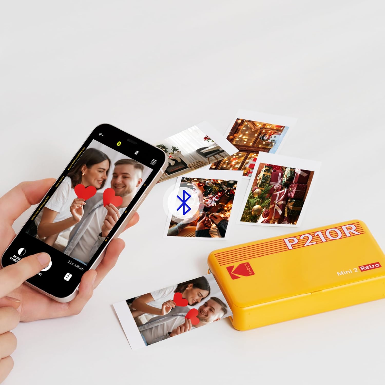 KODAK Mini 2 Retro 4PASS - Impresora fotográfica portátil (2.1 x 3.4 pulgadas),...
