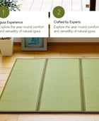 MIINA Colchón de tatami tradicional japonés, Igusa (hierba rusa), tapete de...