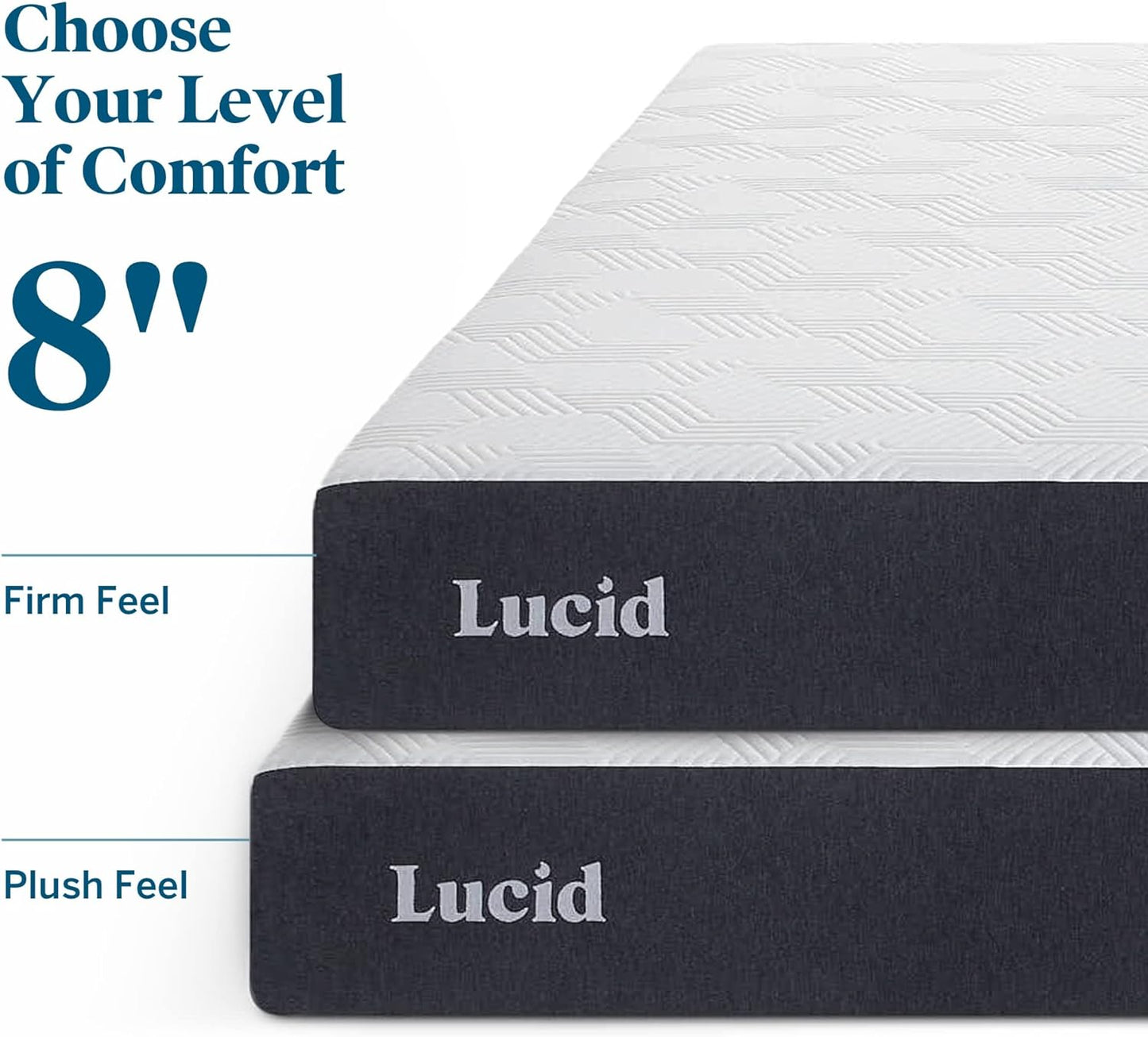 Colchón de espuma viscoelástica, Memory Foam, Blanco