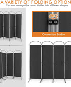 Giantex Divisor de habitación plegable de 4 paneles de 6.2 pies, color gris,...