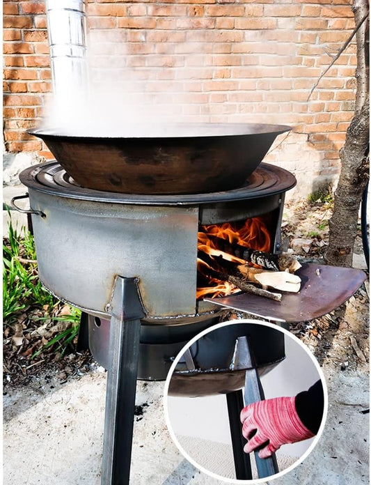 Estufa de campamento Estufa de leña rural para el hogar, estufa de leña para...