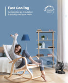 Ventilador de camping con linterna LED, ventilador de batería recargable de 9...