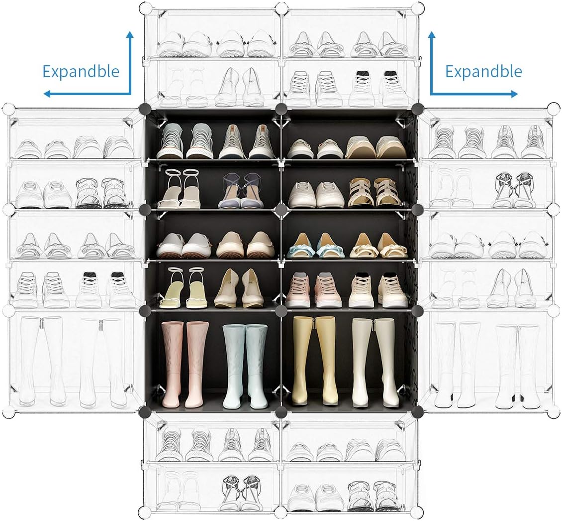 KOUSI Organizador portátil para zapatos, 192 pares, estante de torre, soporte...