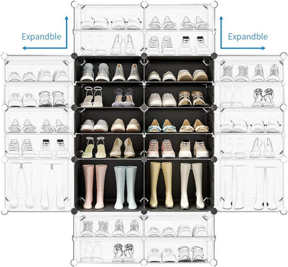 KOUSI Organizador portátil para zapatos, 192 pares, estante de torre, soporte...