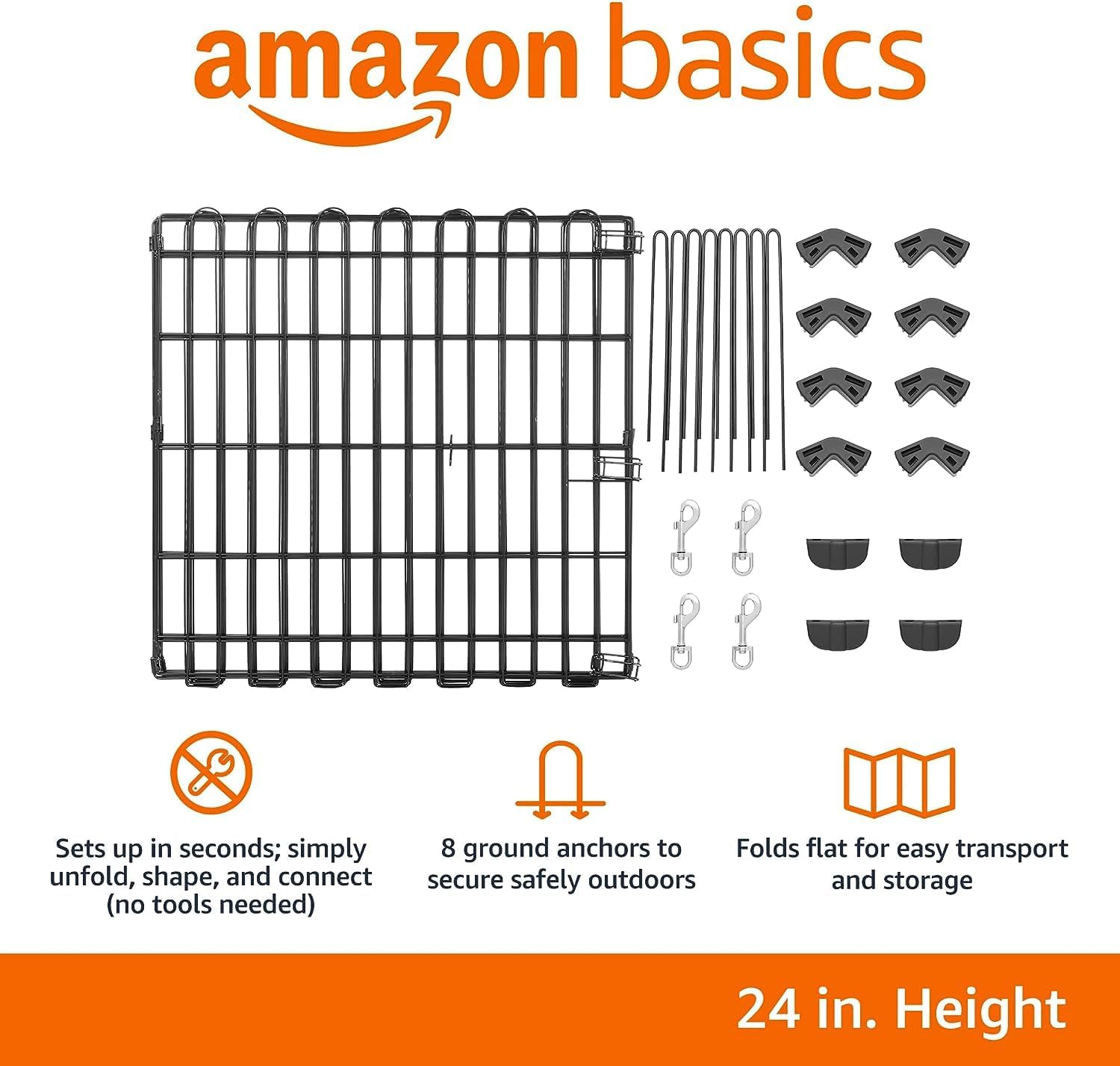 Tienda Basics Bolígrafo de metal octogonal plegable para perros, extra pequeño,...