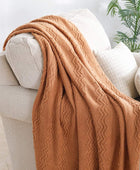 Bourina Manta de punto decorativa con textura, unicolor y suave, para sofá, 50...