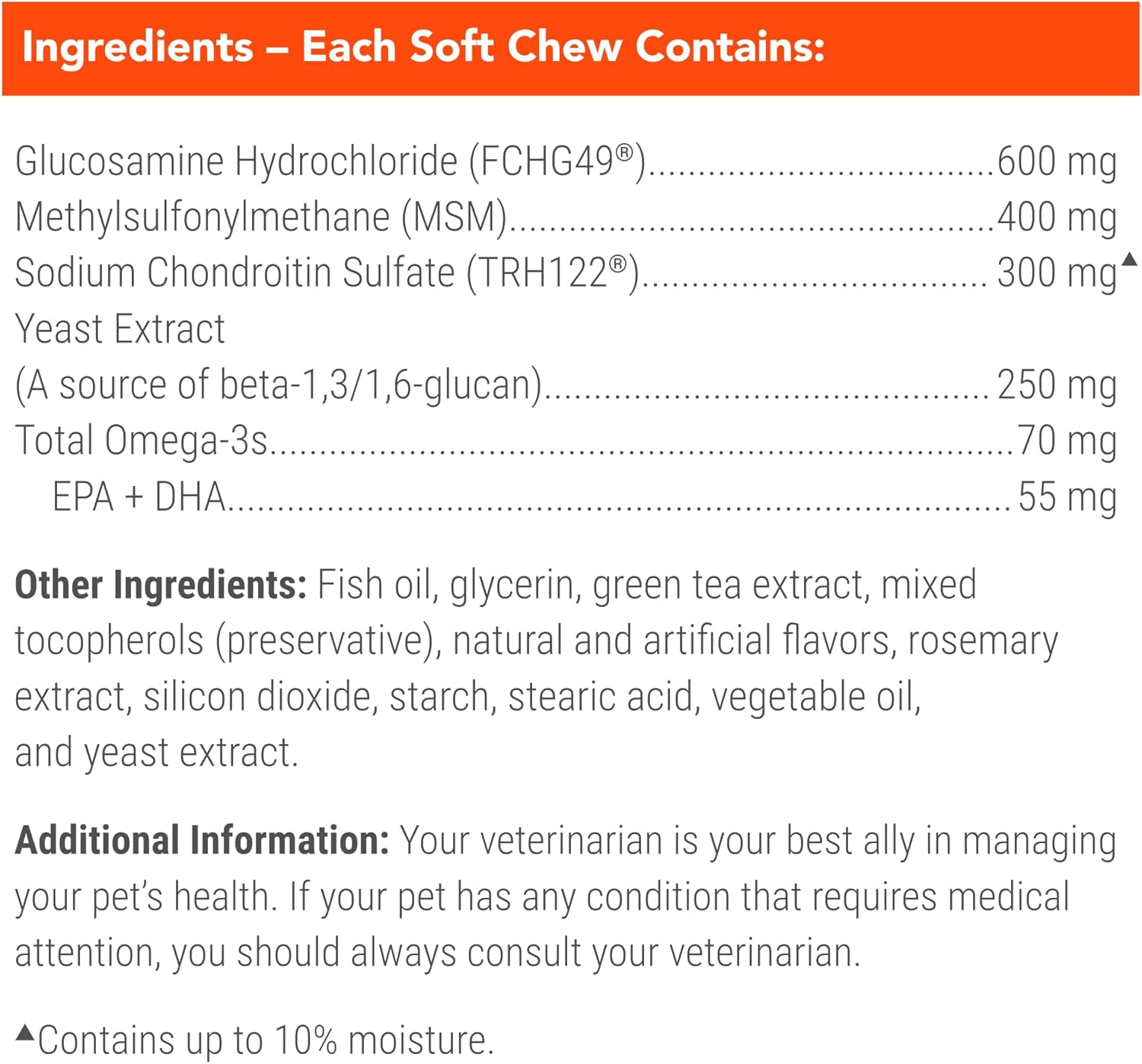 Cosequin Suplemento de salud articular para perros mayores - Con glucosamina,...