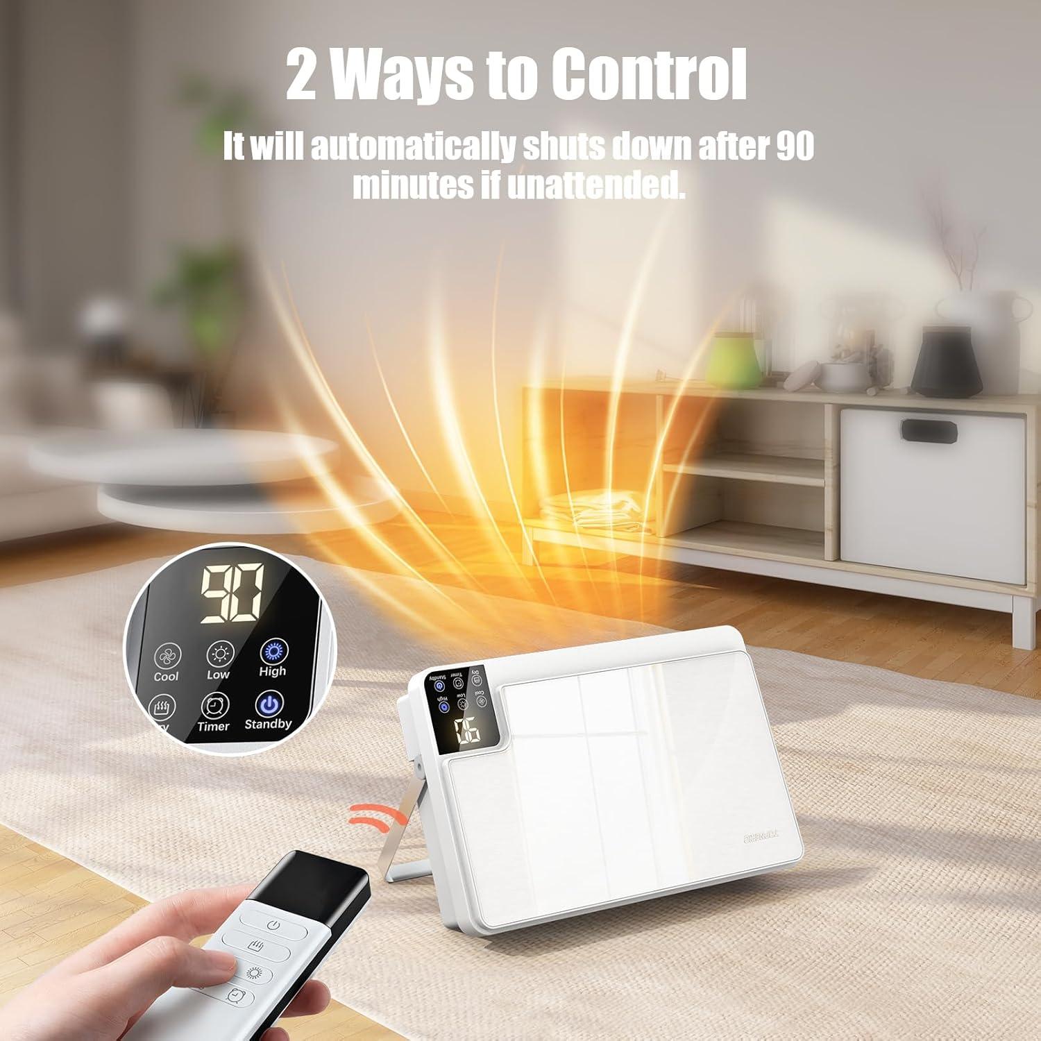 Calentador eléctrico para uso en interiores, calentador de pared enchufable de