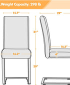 Juego de 4 sillas de comedor modernas, con respaldo alto, tapizadas, sin