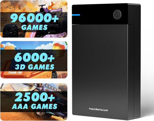 Kinhank Disco duro de juegos retro de 12 TB con más de 96000 juegos, consolas...
