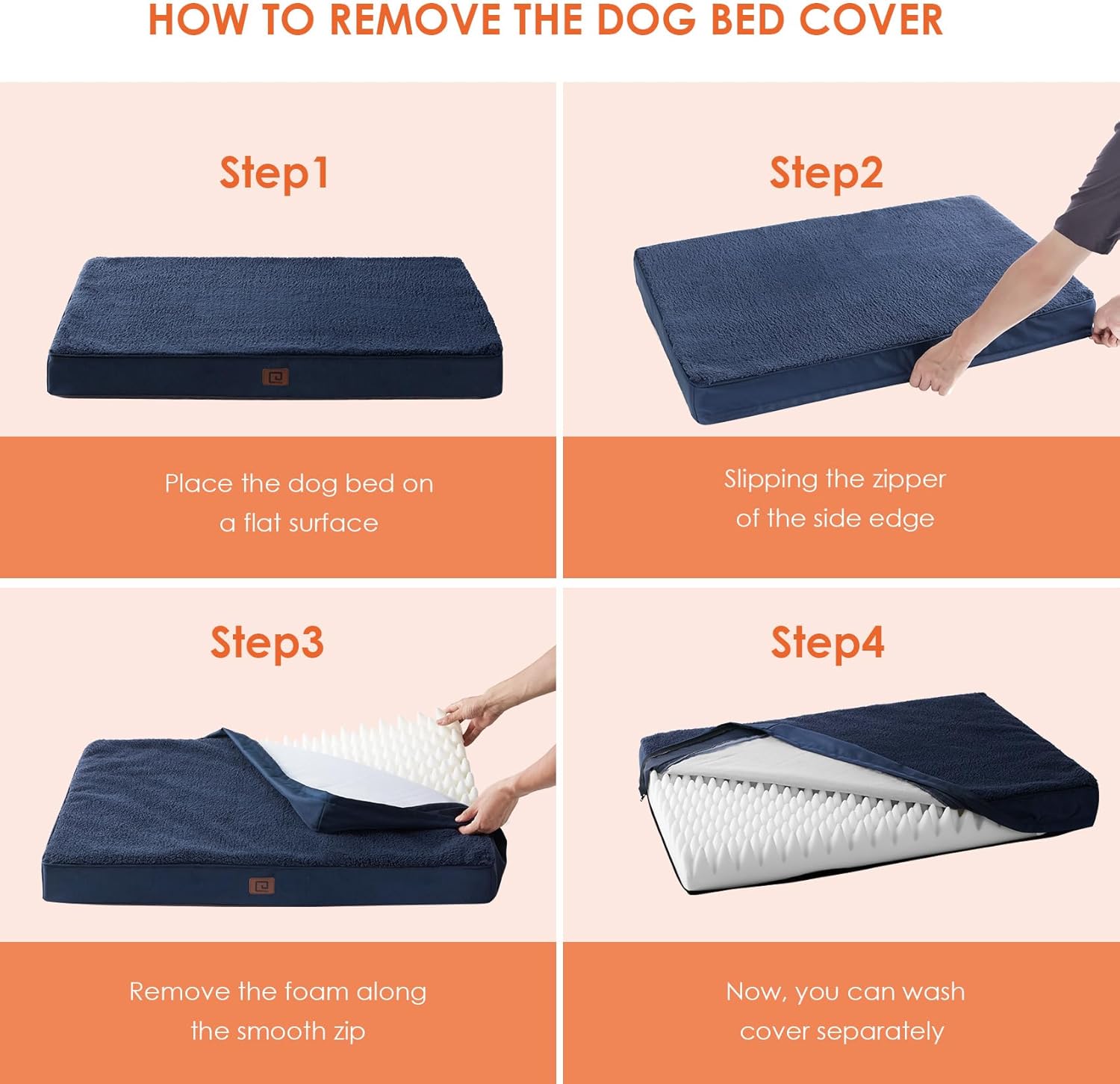 Camas ortopédicas XL para perros extragrandes con funda extraíble lavable,