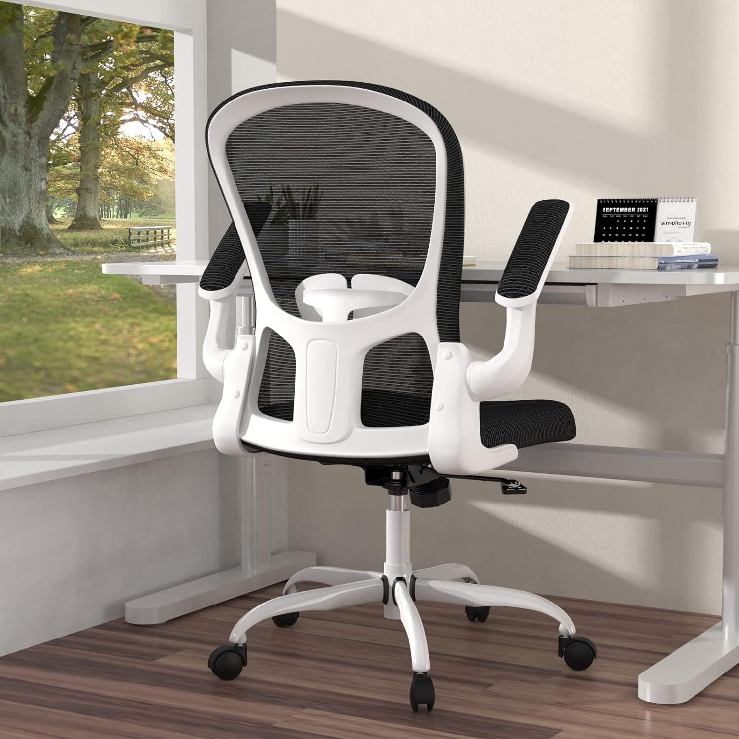 Silla de oficina ergonómica, cómoda silla giratoria para oficina en casa, silla...