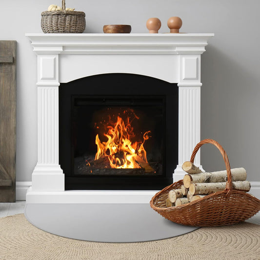 FLASLD Tapete ignífugo para chimenea de 32 x 60 pulgadas, impermeable, debajo...